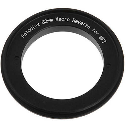 Camera with 52mm Filter Thread Lens MFT Fotodiox 52mm Macro Reverse Mount Ring for Micro Four Thirds