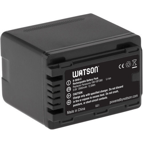 Watson VW-VBT380 Lithium-Ion Battery Pack Replacement battery for Panasonic cameras