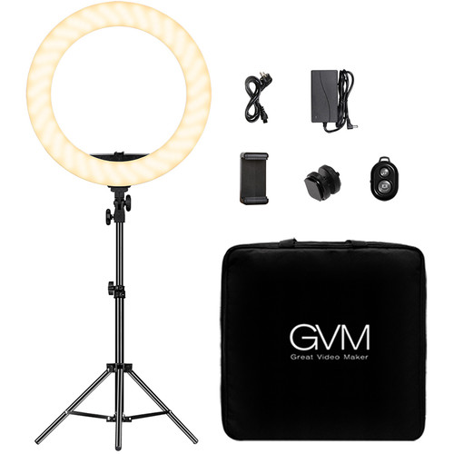 Gvm Bi Color Led Ring Light 18 Gvm Hd 18s B H Photo