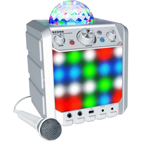 ion audio party rocker express bluetooth speaker with light show