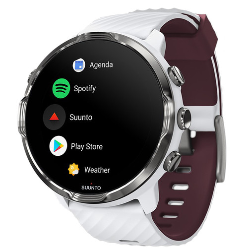 suunto 7 gps sport smart watch white burgundy ss050380000 b h suunto 7 gps sport smart watch white burgundy