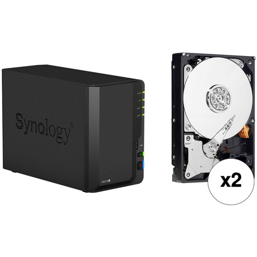 2 Bay Bureau Unit/é NAS 16To 2 x 8To WD RED Synology DS218