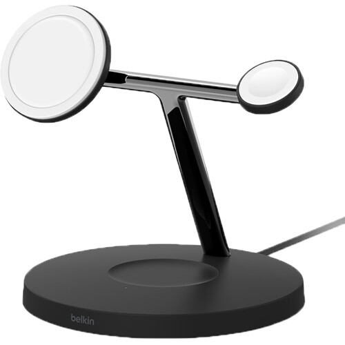 Photo 1 of Belkin BOOST CHARGE PRO 3-in-1 15W MagSafe Wireless Charging Stand (Black)