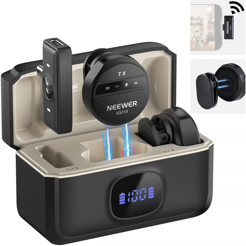 Neewer KM18 Mini Wireless Lavalier Microphone Kit