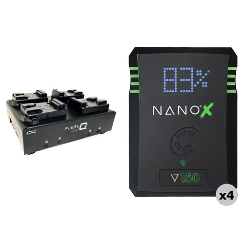 Core SWX 4 x NANOX 150Wh Batteries + Fleet Q4 Quad Charger Kit