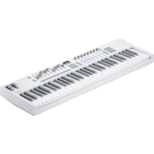 Launchkey 61 MK4 USB MIDI Keyboard Controller (White, 61 Keys)