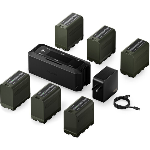 Tilta NP-F970 6-Battery Kit with Foldable 6-Bay Charging Station 