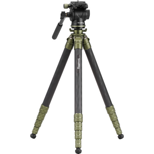 Ultra-Light Travel Video Carbon Fiber Tripod with Fluid Head