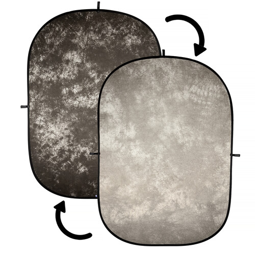 Impact Collapsible Background (Mottled Light/Dark Gray, 5 x 7')