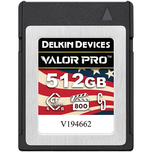 Delkin 512GB Valor PRO CFexpress 4.0 Memory Card