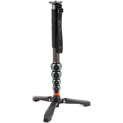 3 Legged Thing Alana Carbon Fiber Monopod with DocZ2 Foot Stabilizer Kit (Metallic Slate Gray)