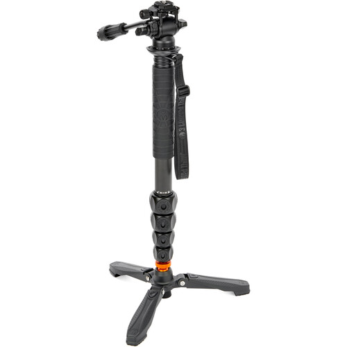 3 Legged Thing Alana Carbon Fiber Monopod Super Kit with Video Head and DocZ2 Foot (Darkness)