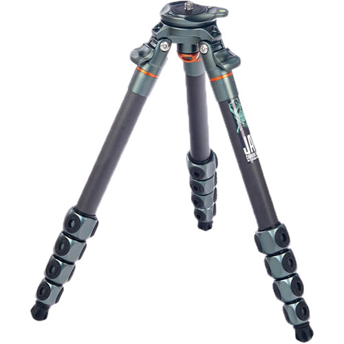 3 Legged Thing Jay Carbon Fiber Travel Tripod Legs with Quick Leveling Base (Metallic Slate Gray)