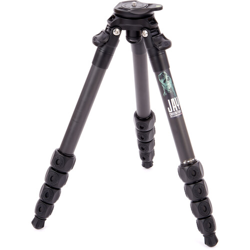 3 Legged Thing Jay Carbon Fiber Travel Tripod Legs with Quick Leveling Base (Matte Black)