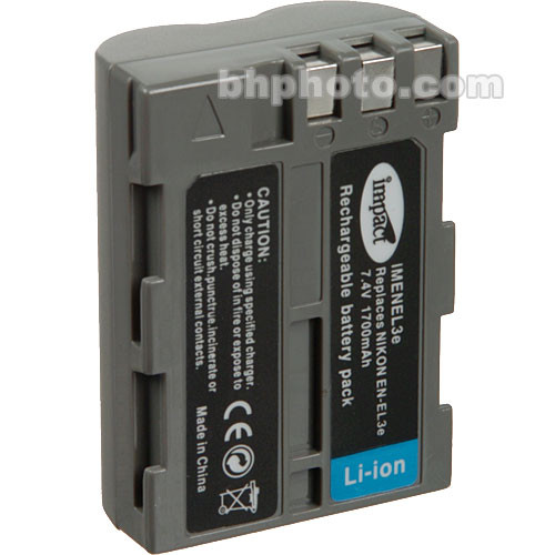 Impact ENEL3E Rechargeable Lithium Ion Battery f/ Nikon D50, D70, D70s 