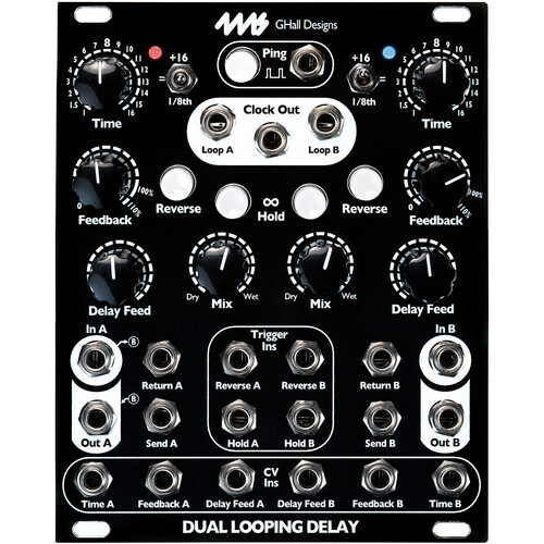 4ms Dual Looping Delay Eurorack Module (Black 20 HP)