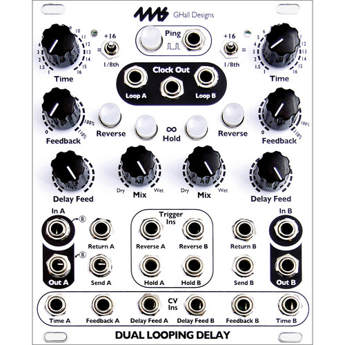 4ms Dual Looping Delay Eurorack Module (White 20 HP)