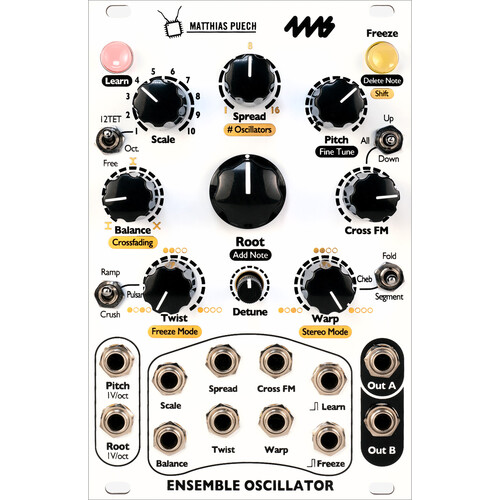 4ms Ensemble Oscillator Eurorack Module (White 16 HP)