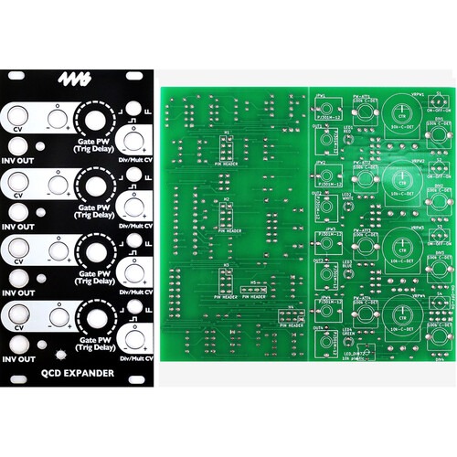 4ms Quad Clock Distributor Expander Kit Eurorack Module (12 HP Black Panel)