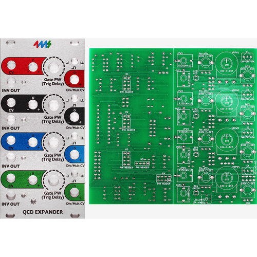 4ms Quad Clock Distributor Expander Kit Eurorack Module (12 HP Silver Panel)