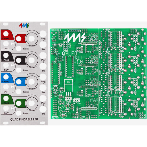 4ms Quad Pingable LFO Eurorack Module Kit (12 HP Silver Panel)