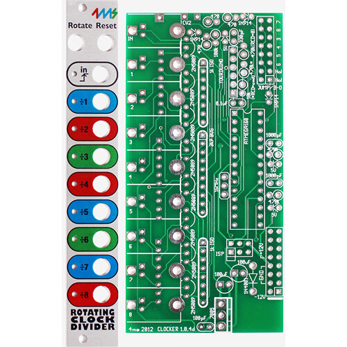 4ms Rotating Clock Divider Kit Eurorack Module (4 HP Silver Panel)