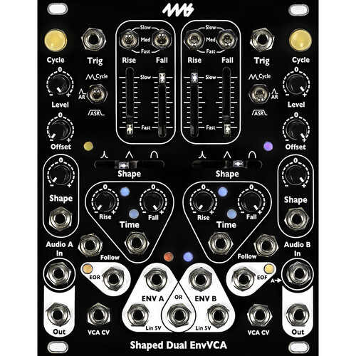 4ms Shaped Dual EnvVCA Analog Envelope/VCA/Waveshaper Eurorack Module (20 HP)