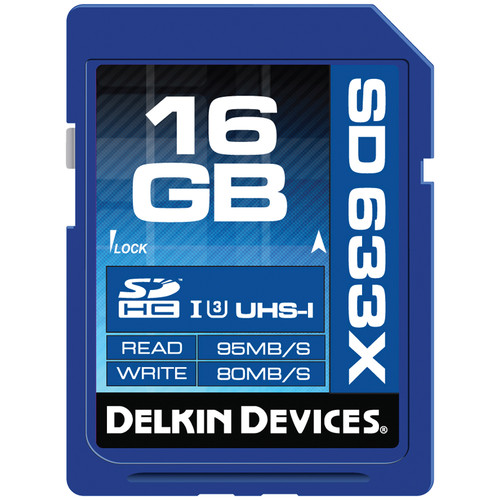 Delkin Devices 16GB SDHC Memory Card Elite 633x UHS I