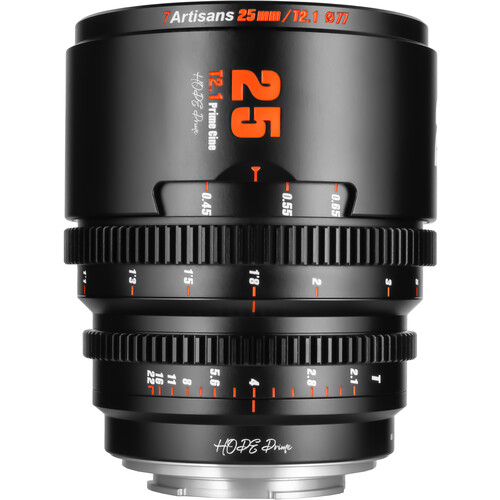 7Artisans Hope 25mm T2.1 S35 Cine Lens (Micro Four Thirds Black)