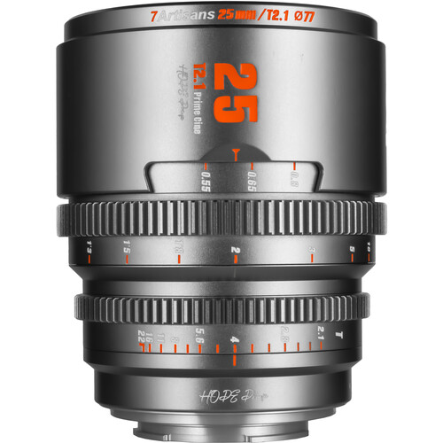7Artisans Hope 25mm T2.1 S35 Cine Lens (FUJIFILM X Titanium Gray)