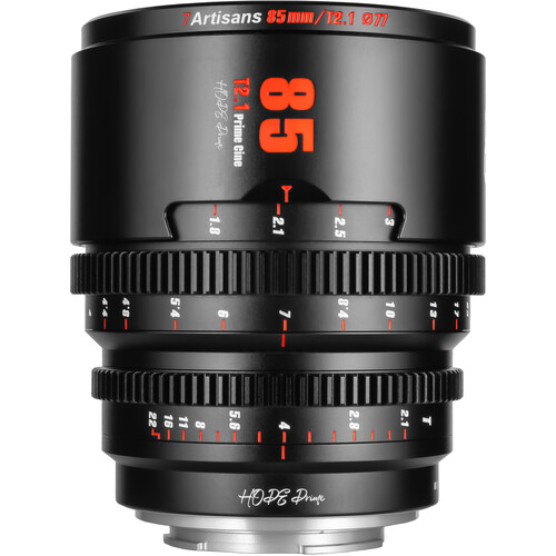7Artisans 85mm T2.1 Hope S35 Cine Lens (Canon RF Black)