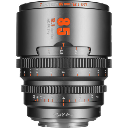 7Artisans 85mm T2.1 Hope S35 Cine Lens (Sony E Titanium Gray)