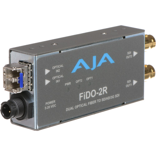 AJA FiDO Dual-Channel LC Fiber to 3G-SDI Mini Converter