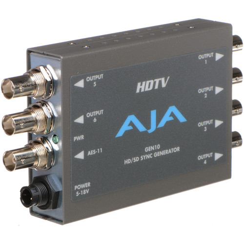 AJA GEN10 HD/SD/AES Sync Generator with Universal Power Supply