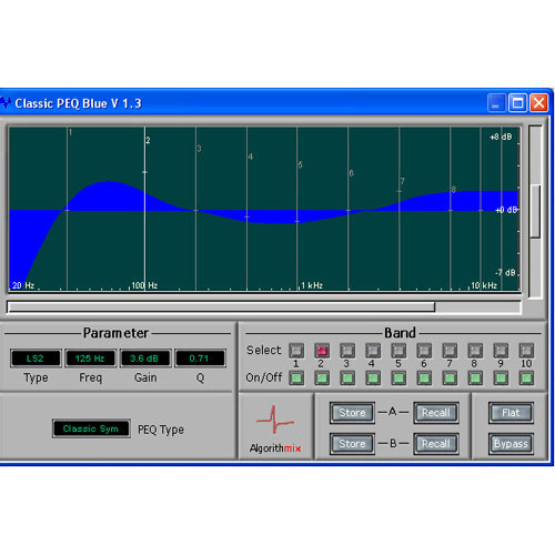 Algorithmix Classic PEQ Blue EQ PlugIn ALGO1BL B&H Photo