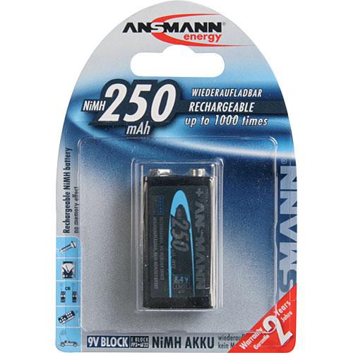 Ansmann 9 Volt NiMH Rechargeable Battery (250maH) 5030332 B&H
