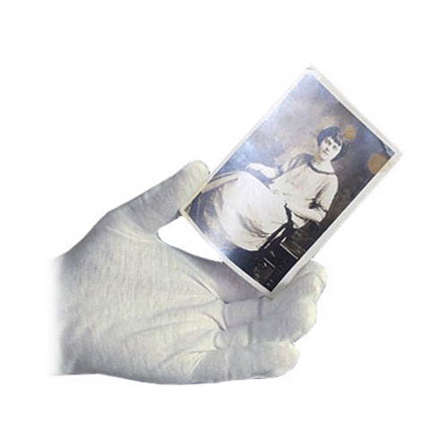 Archival Methods Medium-Weight Bleached Cotton Inspection Gloves (Small 12-Pack)