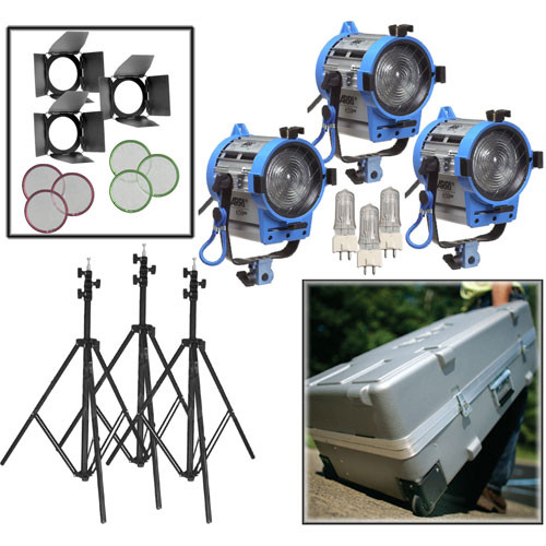 ARRI 650W Fresnel Compact 3-Light Kit LK.0005658 B&H Photo Video