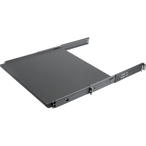 AtlasIED VTD1-61 Versatile Sliding Shelf and Tray with Front and Rear Mount Rails (Black)