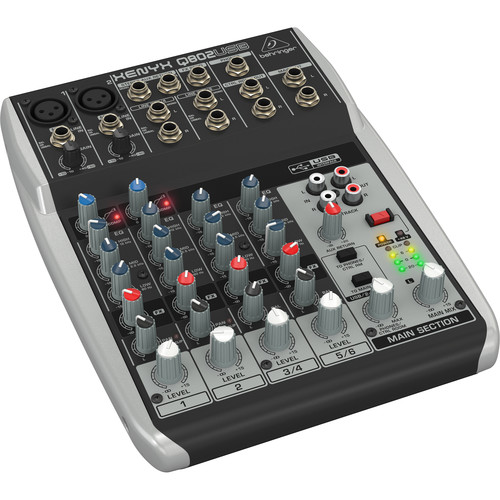 Behringer XENYX Q802USB Premium 8-Input 2-Bus Mixer Q802USB B&H