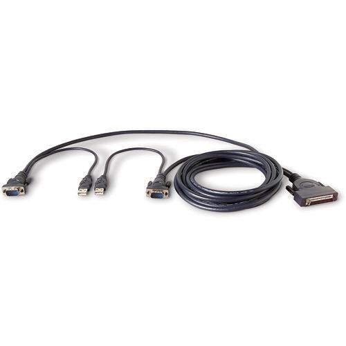 Belkin 6' (1.8 m) OmniView Dual-Port Cable (USB) F1D9401-06 B&H