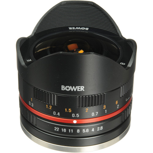 Bower 8mm f/2.8 Ultra Compact Fisheye Lens for Sony E Mount (Black)