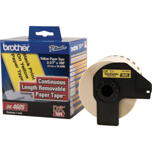 Brother Black Print on Yellow Tape (2-3/7