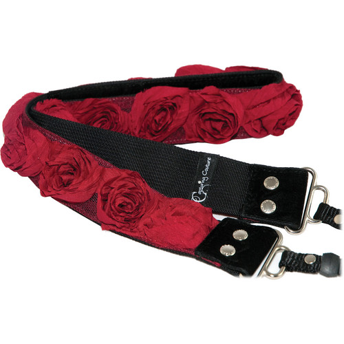 Capturing Couture Organza Collection SLR/DSLR Couture Camera Strap (Red 1.5