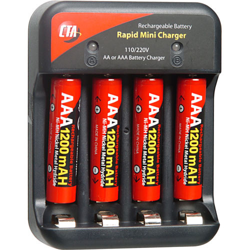 CTA Digital AAA NiMH (1200mAh) Rechargeable Batteries DCAMC B&H