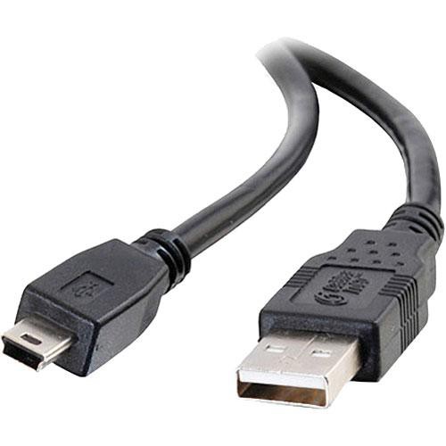 C2G 6.6' (2 M) USB 2.0 A/mini-B Cable (Black) 27005 B&H Photo