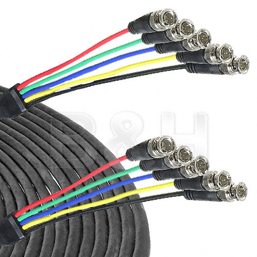 Canare 5-BNC Male to 5-BNC Male Cable - 100'
