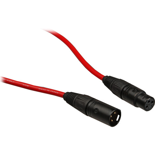 Canare L-4E6S Star Quad XLRM to XLRF Microphone Cable (25' Red)