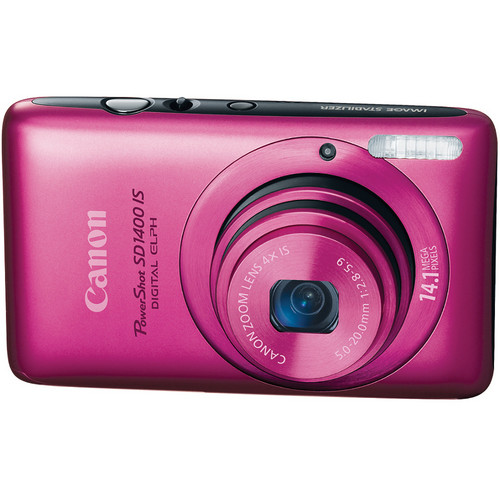 Canon PowerShot SD1400 IS Digital ELPH (Pink) 4183B001