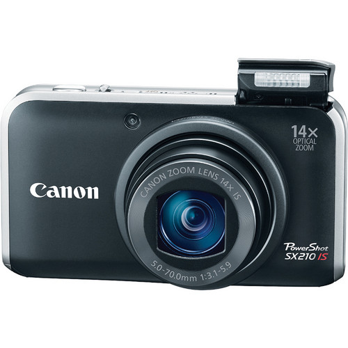 Canon PowerShot SX210 IS Digital Camera (Black) 4246B001 B&H